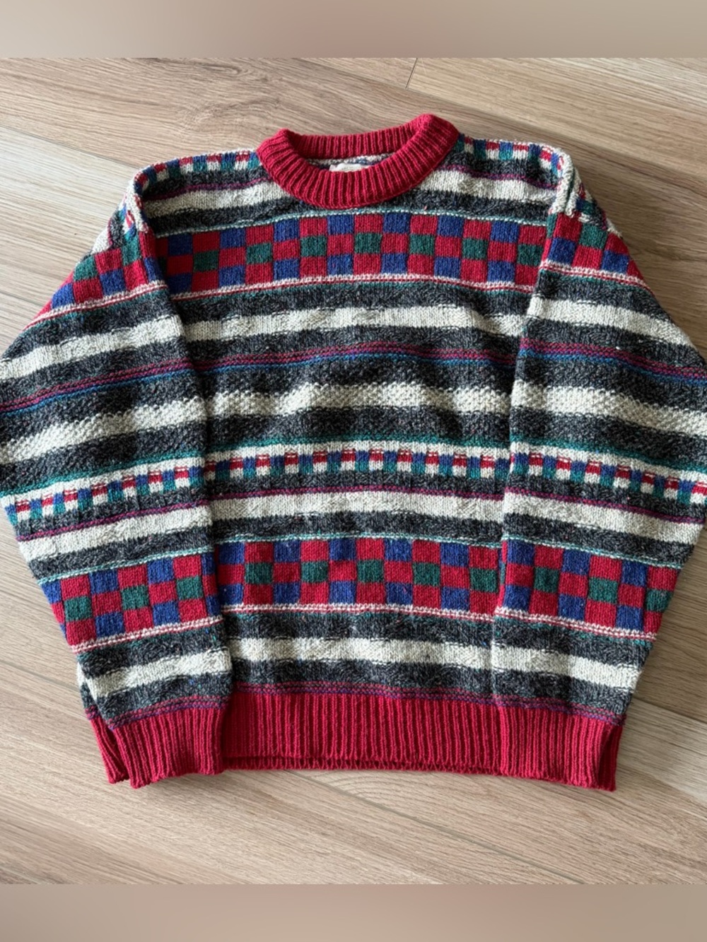 Vintage Alps Merrimac Valley New England Crewneck Winter Wool Sweater